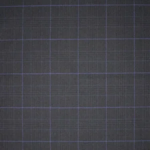 Navy Prince of Wales Wool - Trousers