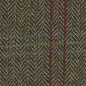 Olive/ Wine Overcheck Tweed - Trousers